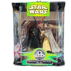 Star Wars Silver Anniversary 2002 Obi Wan Kenobi Darth Vader Final Duel Figurine